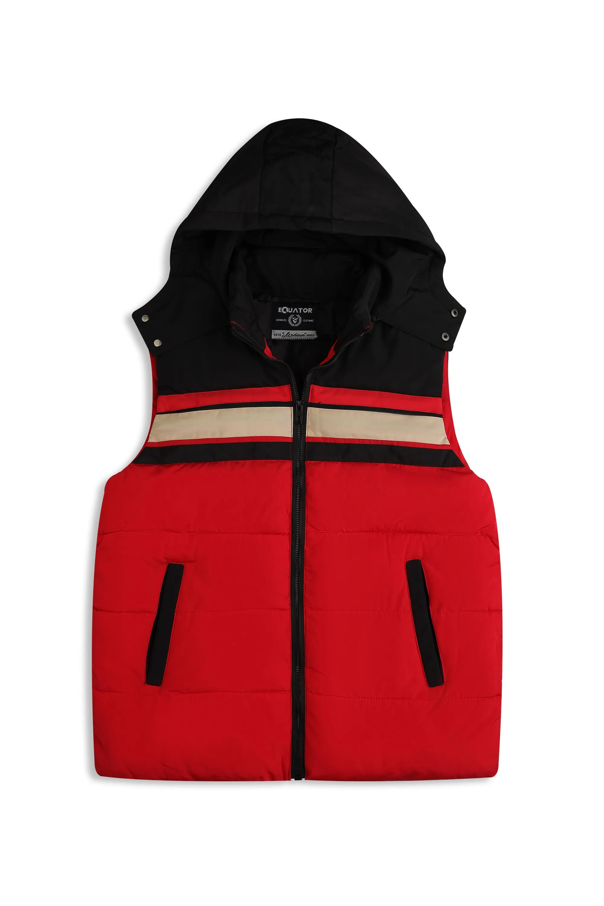 Red and Black Hooded Jacket