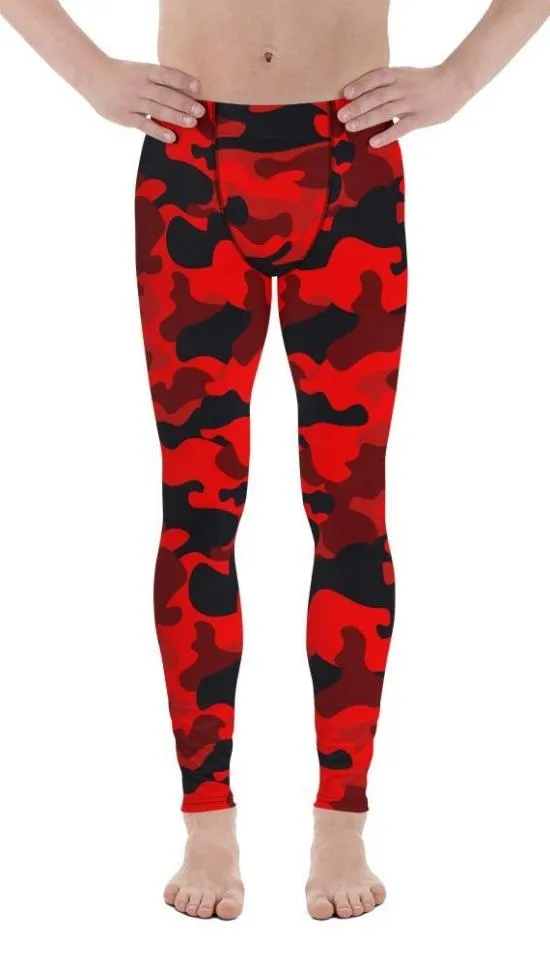 Red Camo Men's Leggings