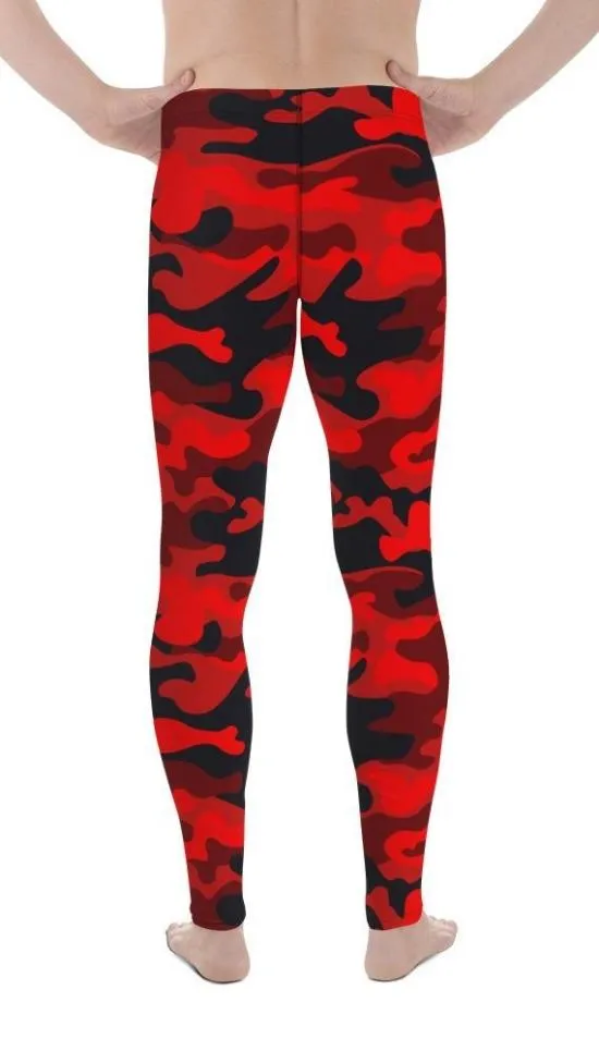 Red Camo Men's Leggings