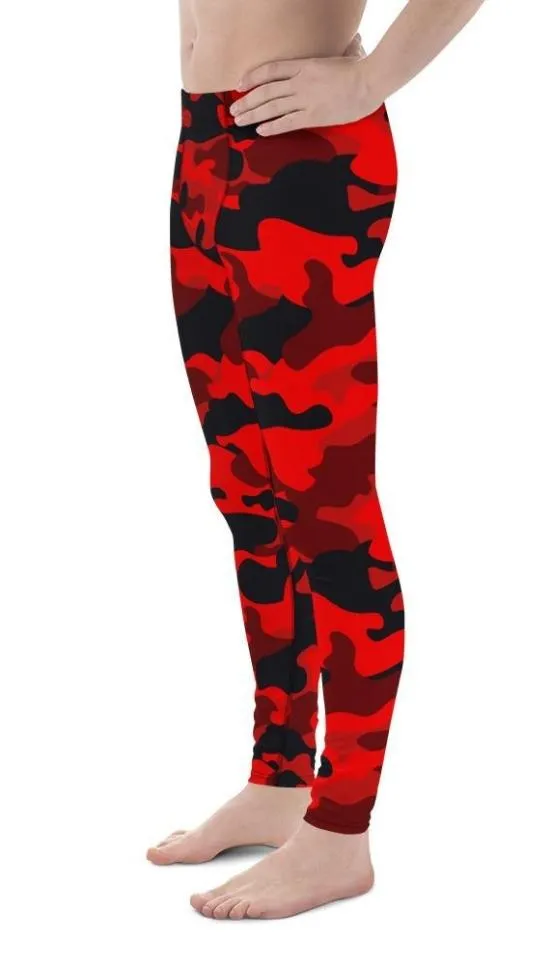 Red Camo Men's Leggings