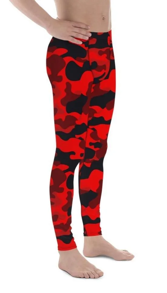 Red Camo Men's Leggings