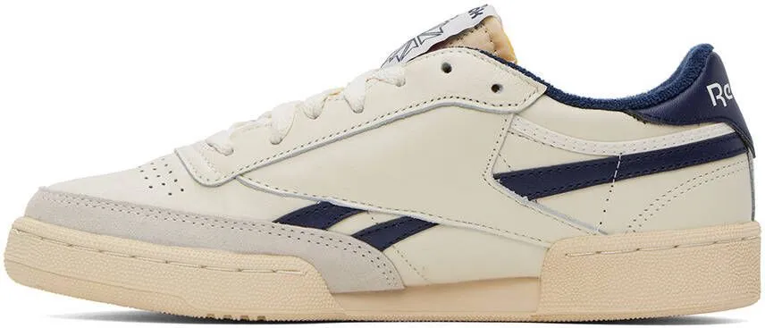 Reebok Classics Off-White & Navy Club C Revenge Vintage Sneakers