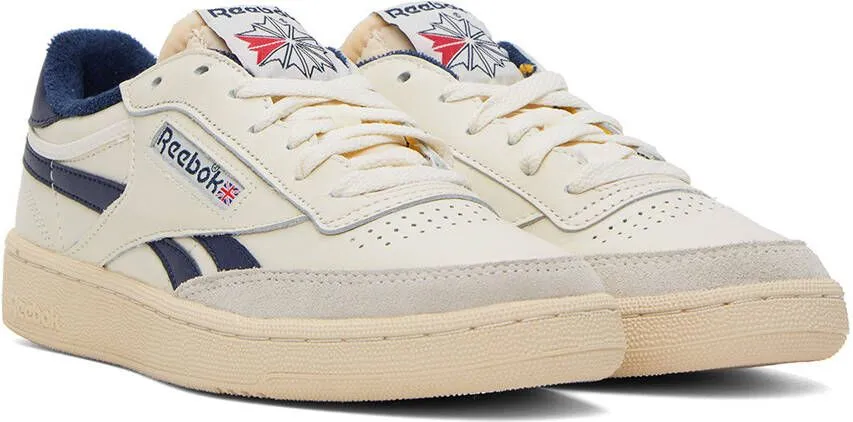 Reebok Classics Off-White & Navy Club C Revenge Vintage Sneakers