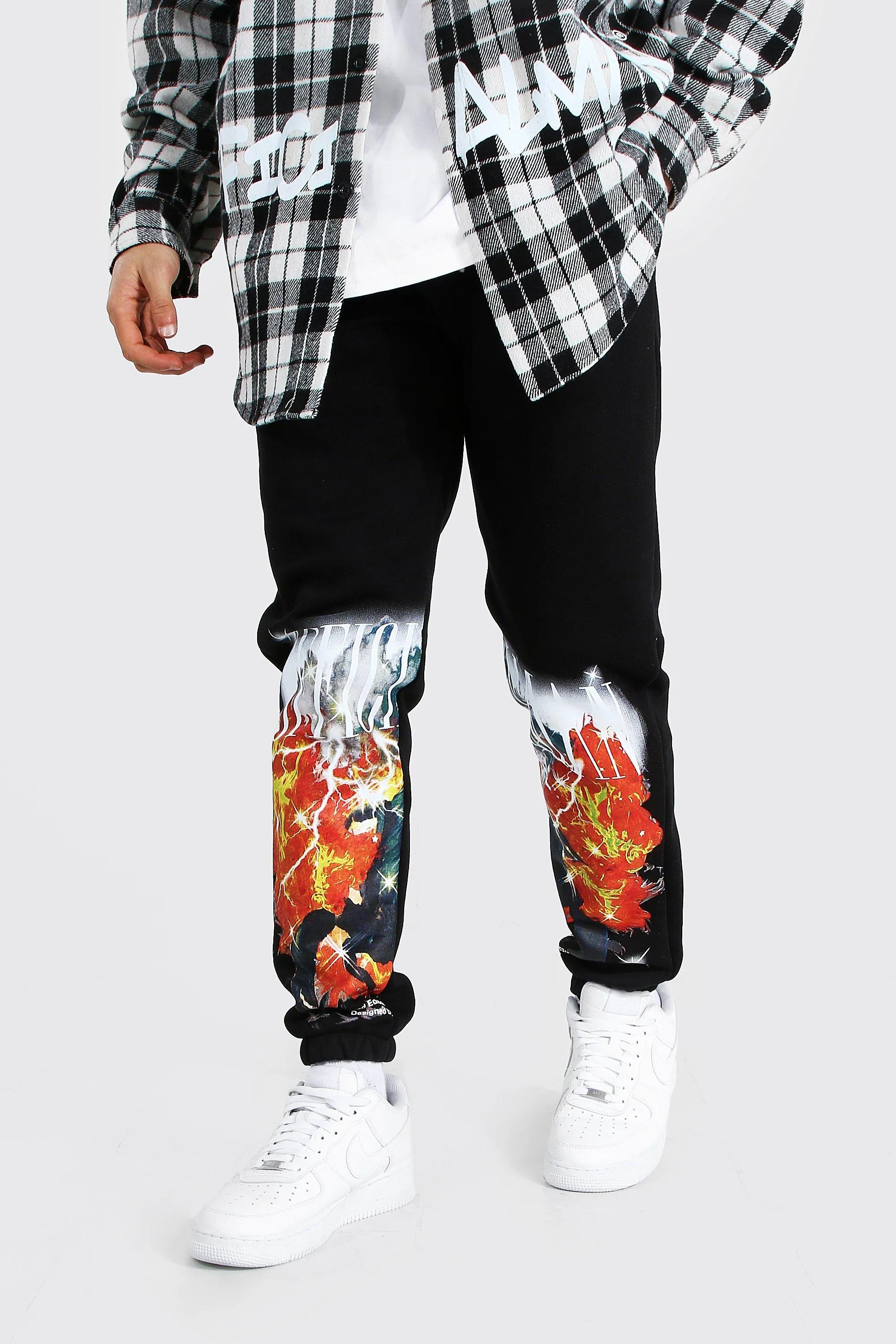 Regular Official Man Scorpion Print Joggers | boohooMAN UK