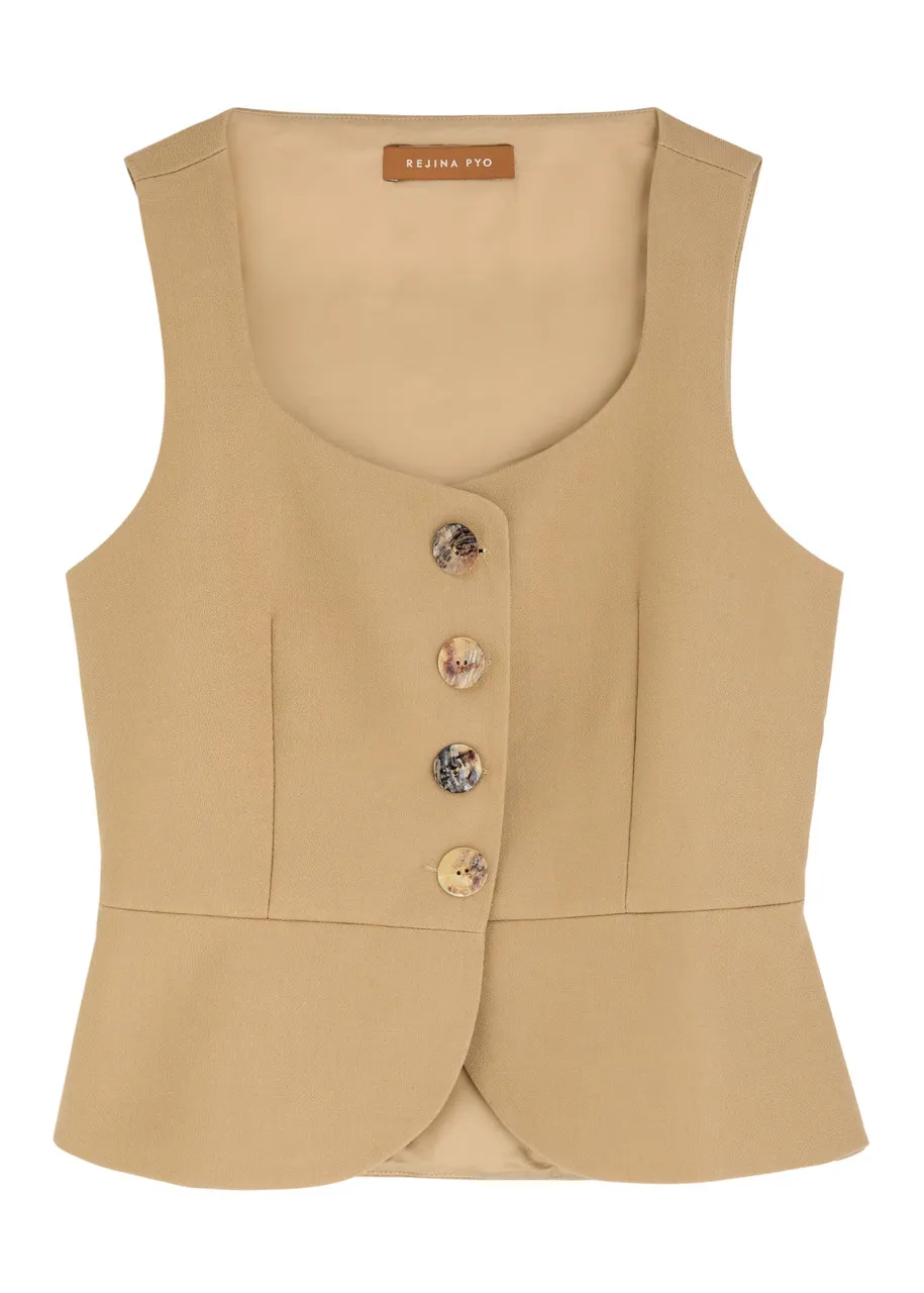 REJINA PYO Eunice cotton-blend vest  -                         -                     -                