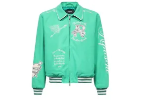 Represent Cherub Wool Varsity Jacket Island Green