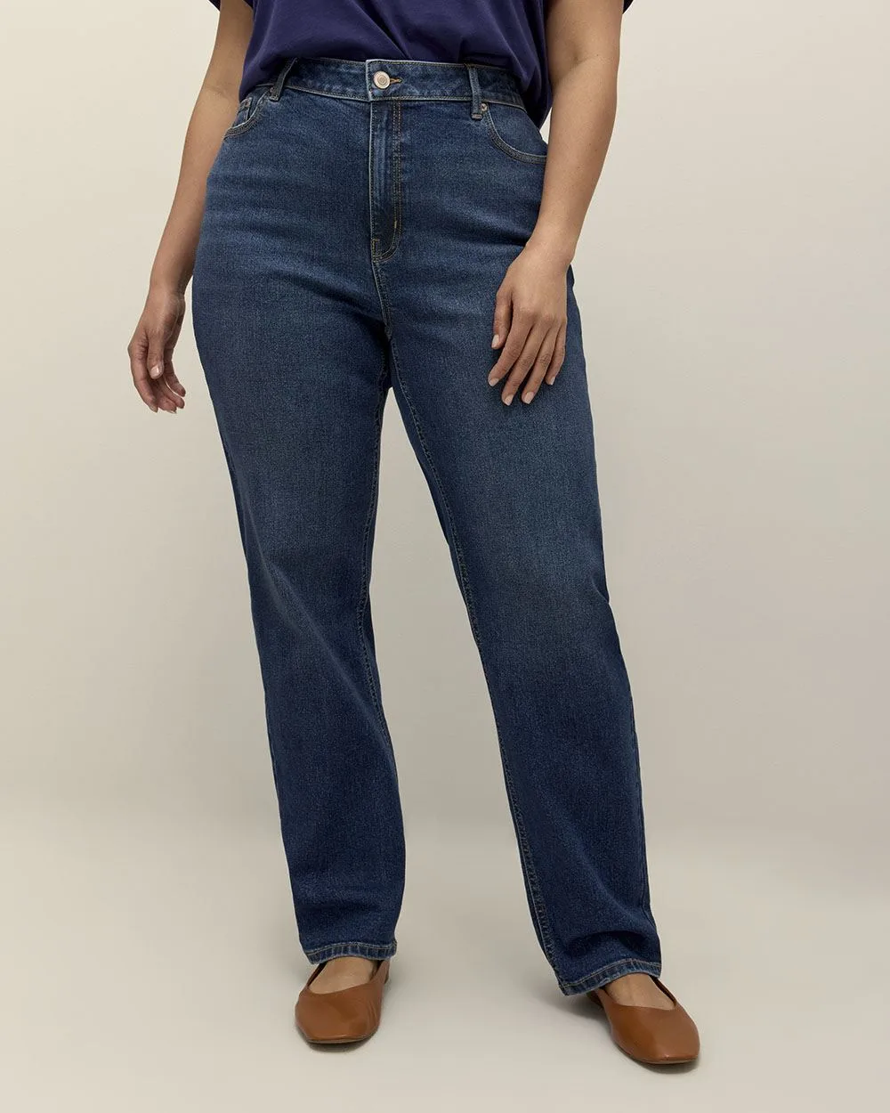 Responsible, Petite, 1948-Fit Straight-Leg Denim - d/C Jeans