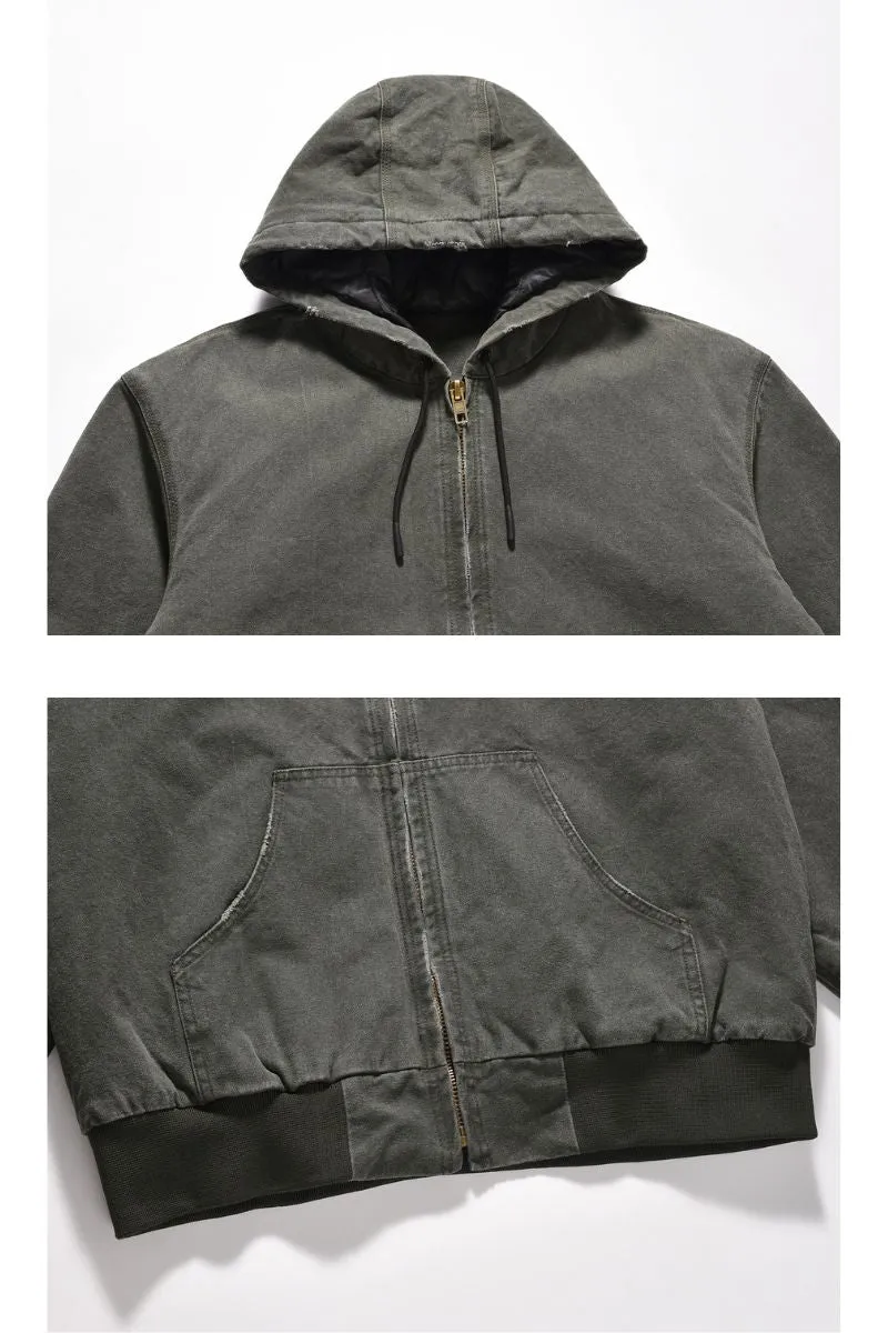 Retro Hooded Work Jacket