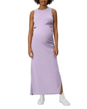 Ribbed Cutout Maxi Maternity Dress