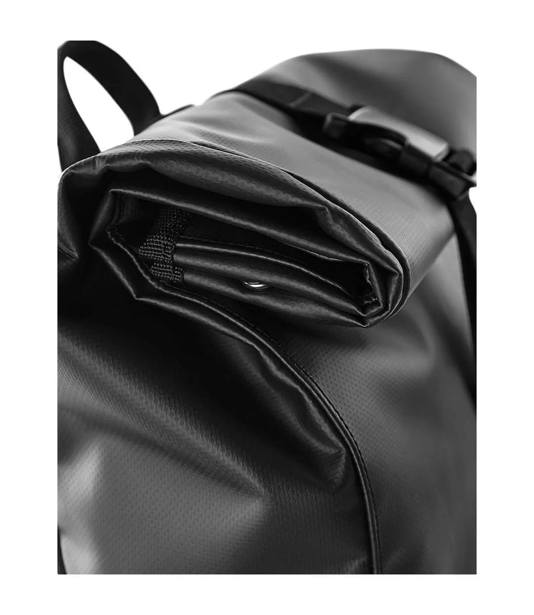 Roll top tarpaulin backpack one size black Bagbase