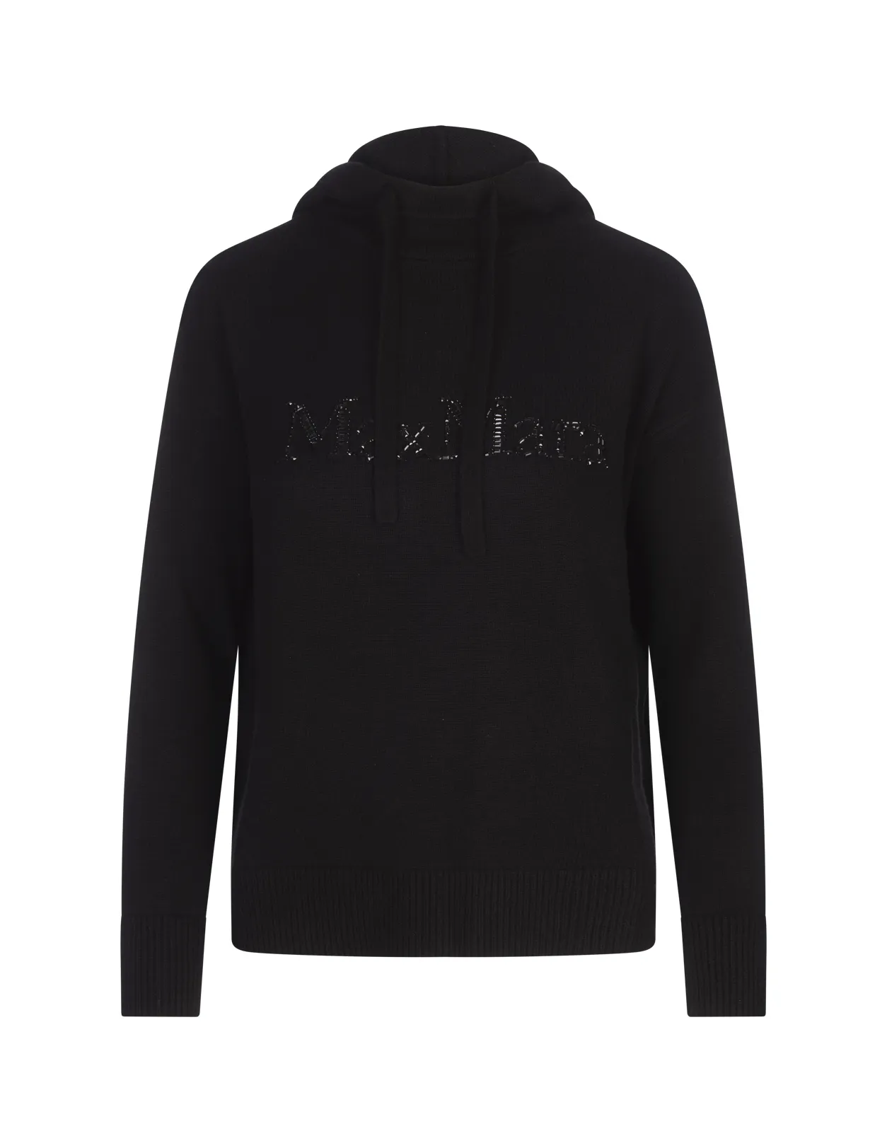 S MAX MARA Black Gorizia Knitted Hoodie