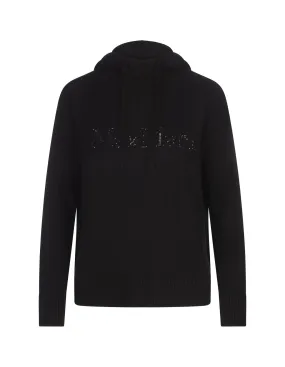 S MAX MARA Black Gorizia Knitted Hoodie