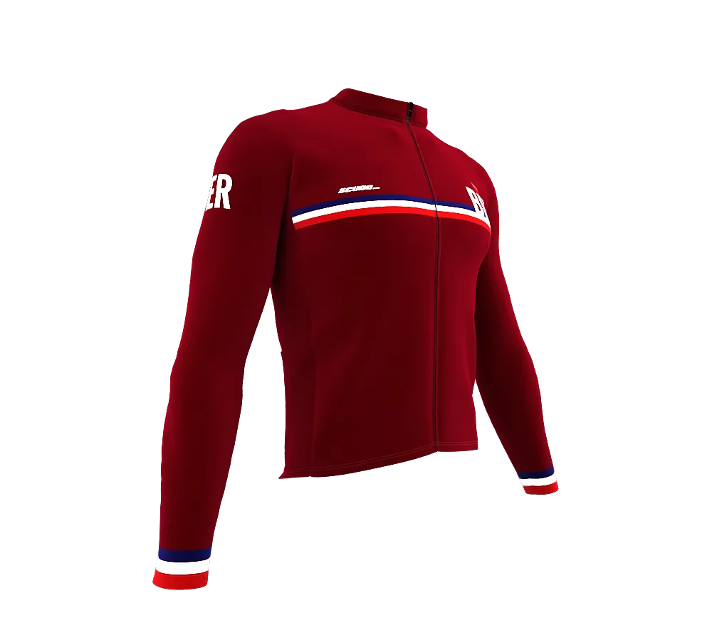 ScudoPro Pro Thermal Long Sleeve Cycling Jersey Country CODE Bermuda Vine | Men and Women