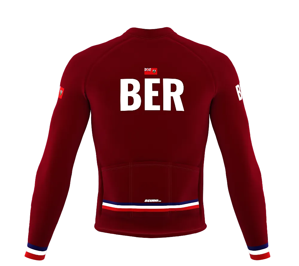 ScudoPro Pro Thermal Long Sleeve Cycling Jersey Country CODE Bermuda Vine | Men and Women