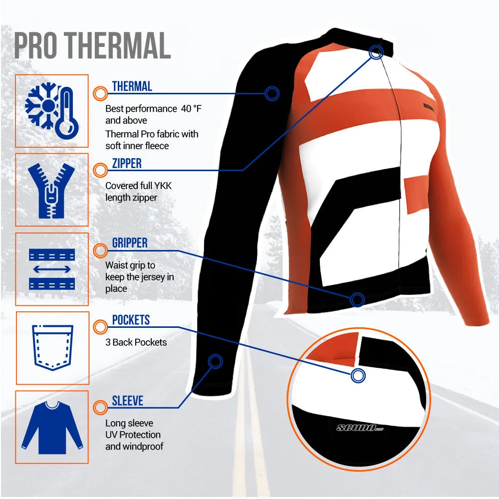 ScudoPro Pro Thermal Long Sleeve Cycling Jersey Country CODE Bermuda Vine | Men and Women