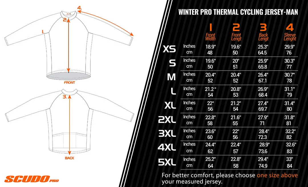 ScudoPro Pro Thermal Long Sleeve Cycling Jersey Country CODE Bermuda Vine | Men and Women