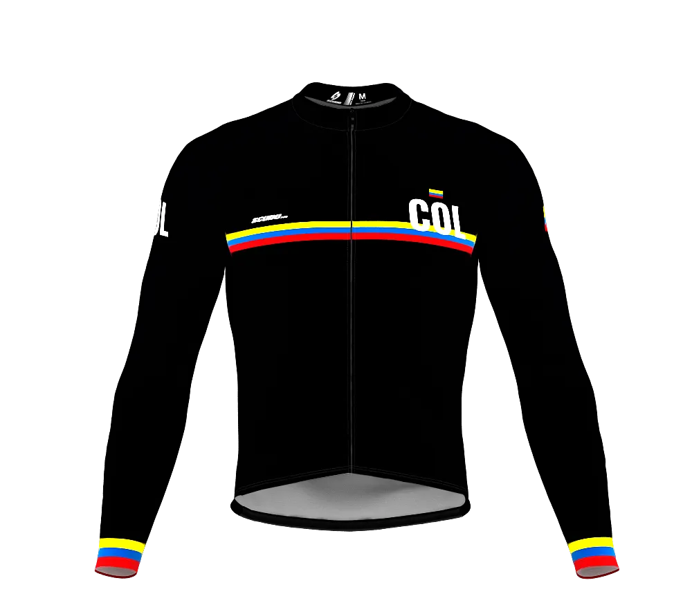 ScudoPro Pro Thermal Long Sleeve Cycling Jersey Country CODE Colombia Black | Men and Women