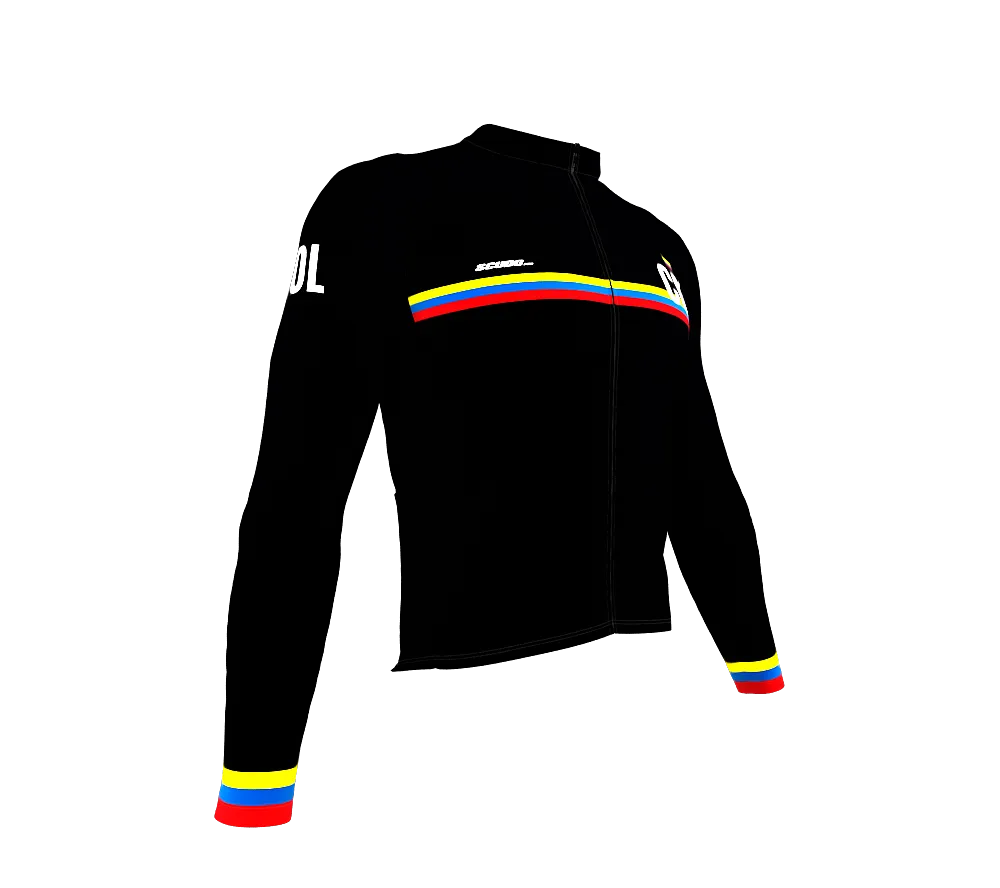 ScudoPro Pro Thermal Long Sleeve Cycling Jersey Country CODE Colombia Black | Men and Women