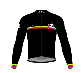 ScudoPro Pro Thermal Long Sleeve Cycling Jersey Country CODE Colombia Black | Men and Women