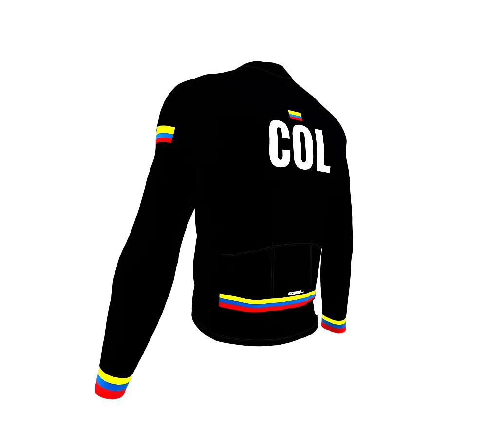 ScudoPro Pro Thermal Long Sleeve Cycling Jersey Country CODE Colombia Black | Men and Women