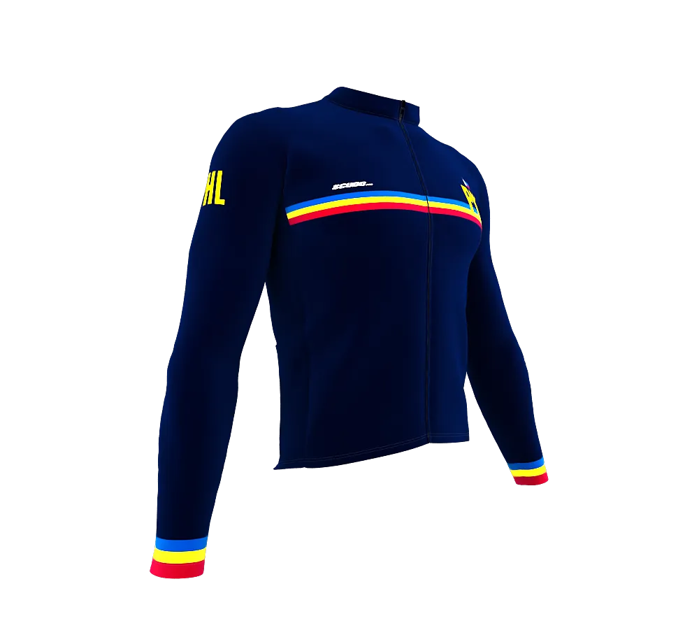 ScudoPro Pro Thermal Long Sleeve Cycling Jersey Country CODE Philippines Blue | Men and Women