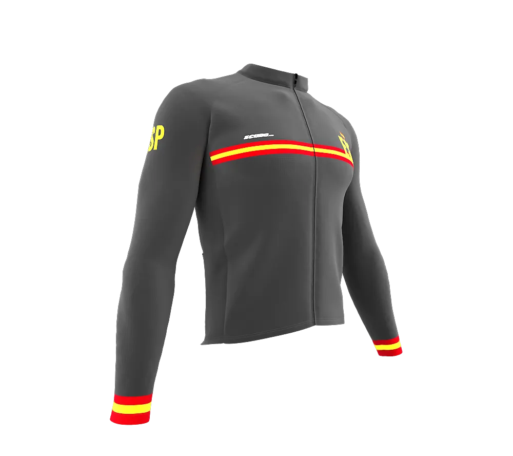 ScudoPro Pro Thermal Long Sleeve Cycling Jersey Country CODE Spain Gray | Men and Women