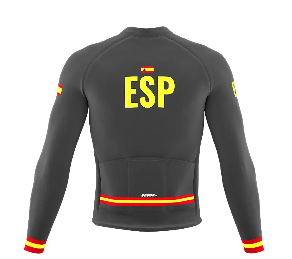 ScudoPro Pro Thermal Long Sleeve Cycling Jersey Country CODE Spain Gray | Men and Women