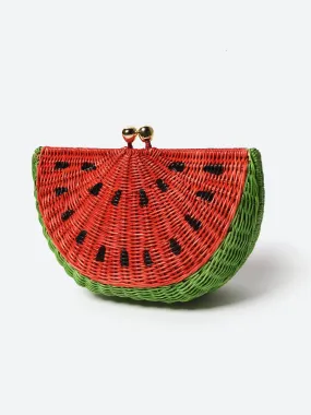     SERPUI MARIE  Watermelon Wicker Bag    