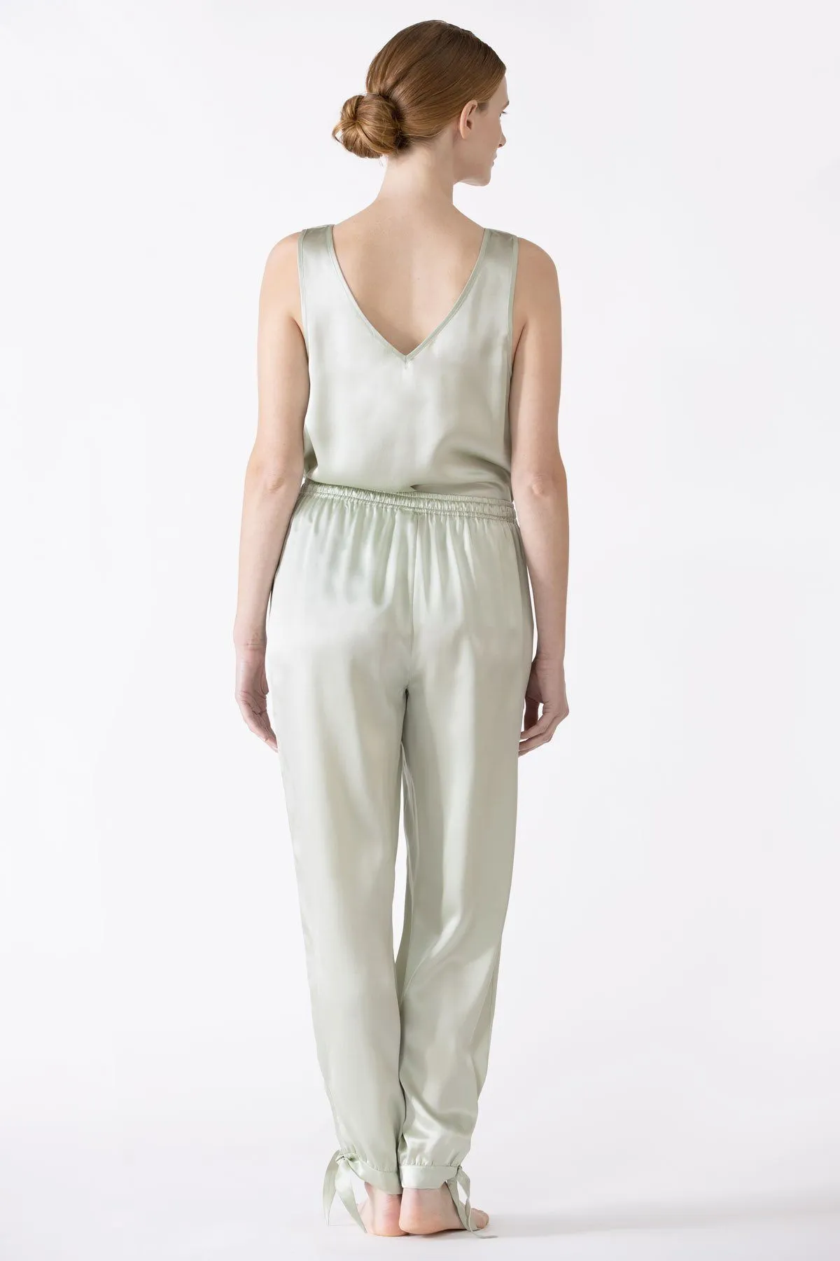 Sierra Ruched Neckline Silk Tank