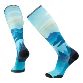 Ski Zero Cushion Chasing Mountains Print Over The Calf Socks