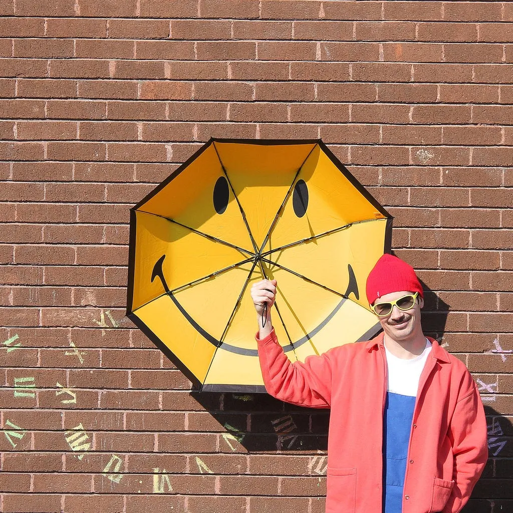 Smiley Umbrella - Black / Yellow