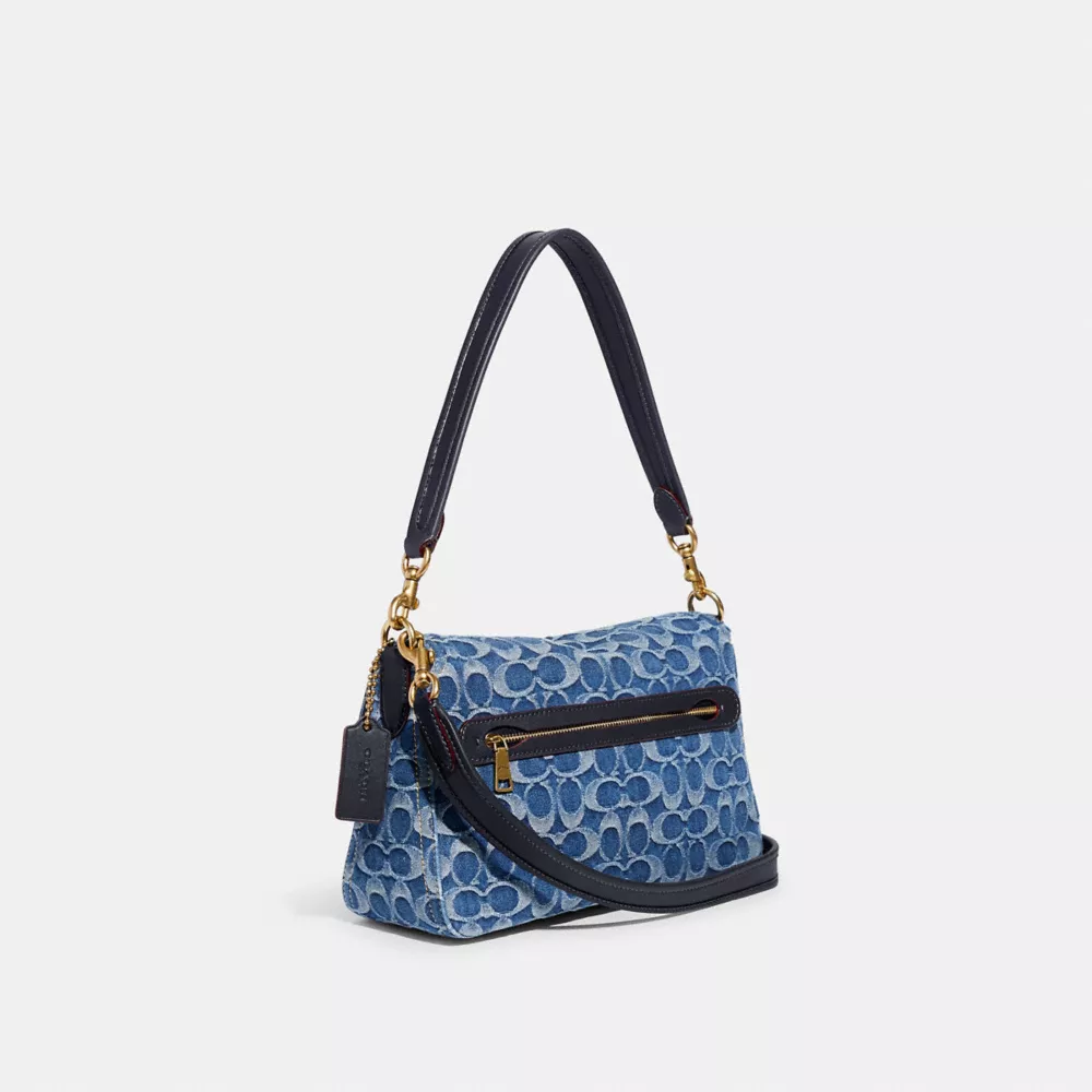 SOFT TABBY SHOULDER BAG IN SIGNATURE DENIM