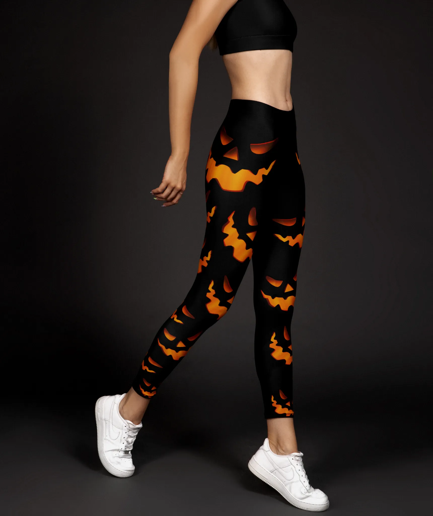 Spooky Pumpkin Halloween Leggings