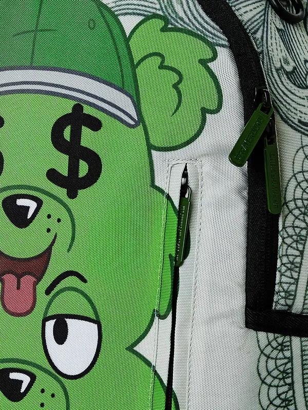 Sprayground Seeing Triple Money Bear Backpack - White/Green