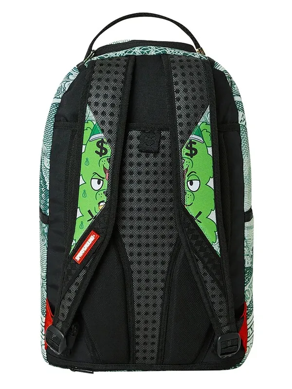 Sprayground Seeing Triple Money Bear Backpack - White/Green