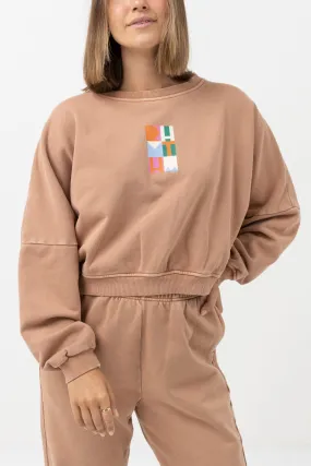 Stacked Slouch Fleece Caramel