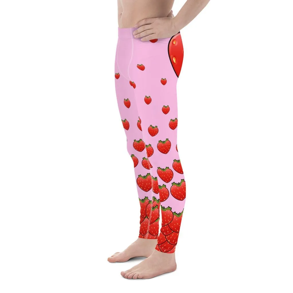 Strawberry Heart Shaped Men's Leggings