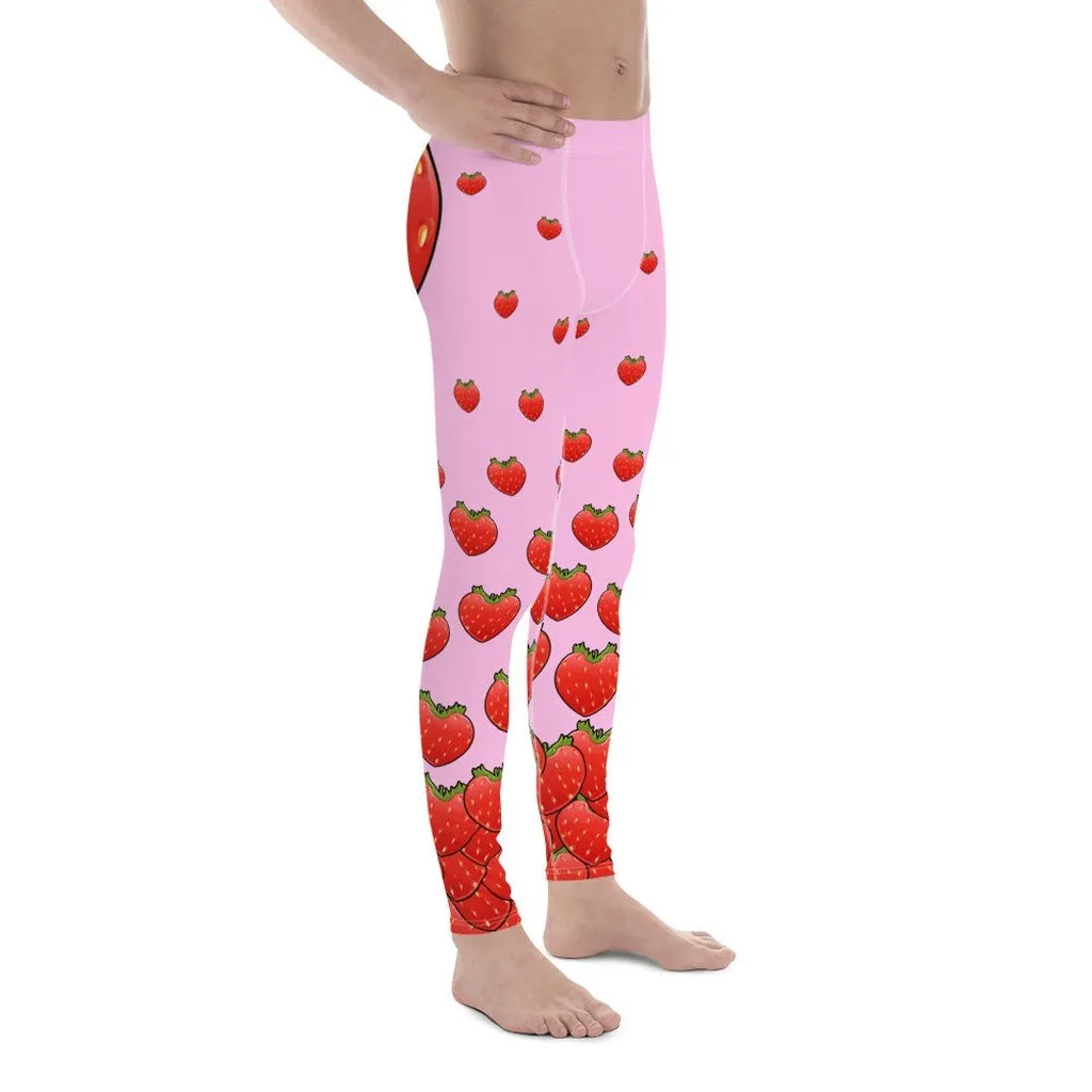 Strawberry Heart Shaped Men's Leggings