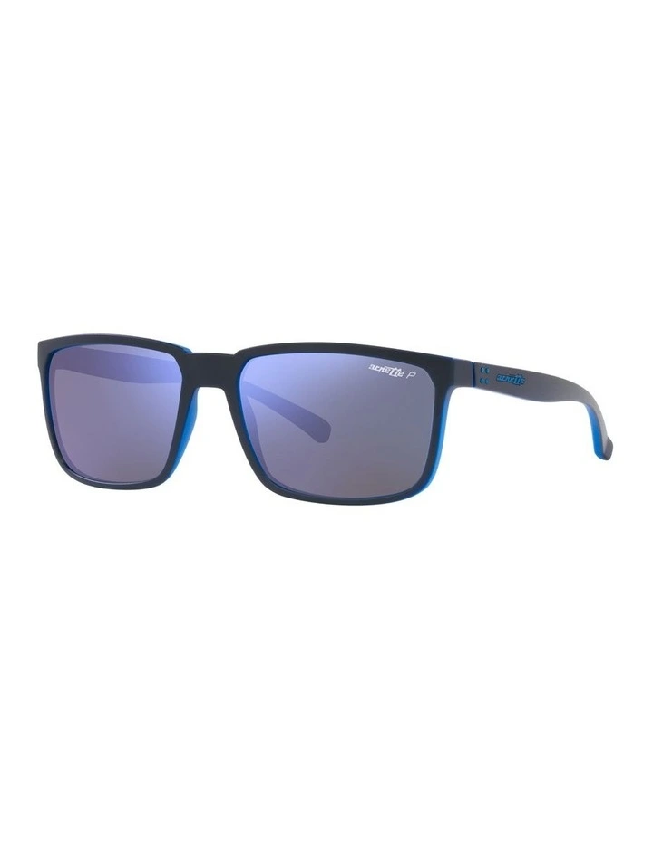 Stripe Polarised Sunglasses in Blue