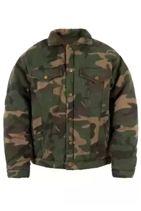 Studded Camo Padded Jacket