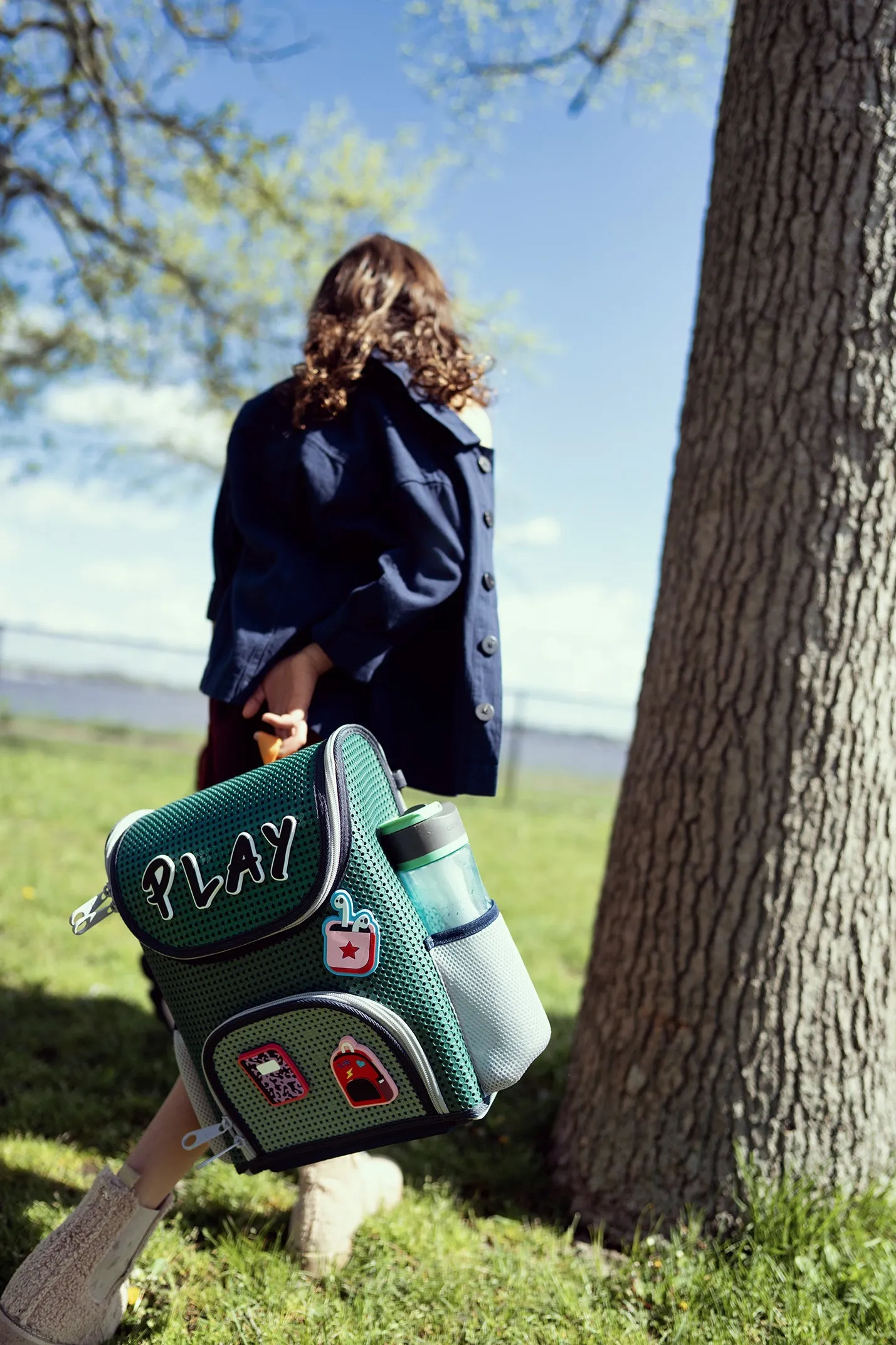 Student Backpack Multi Green with Nimix School-boy Set