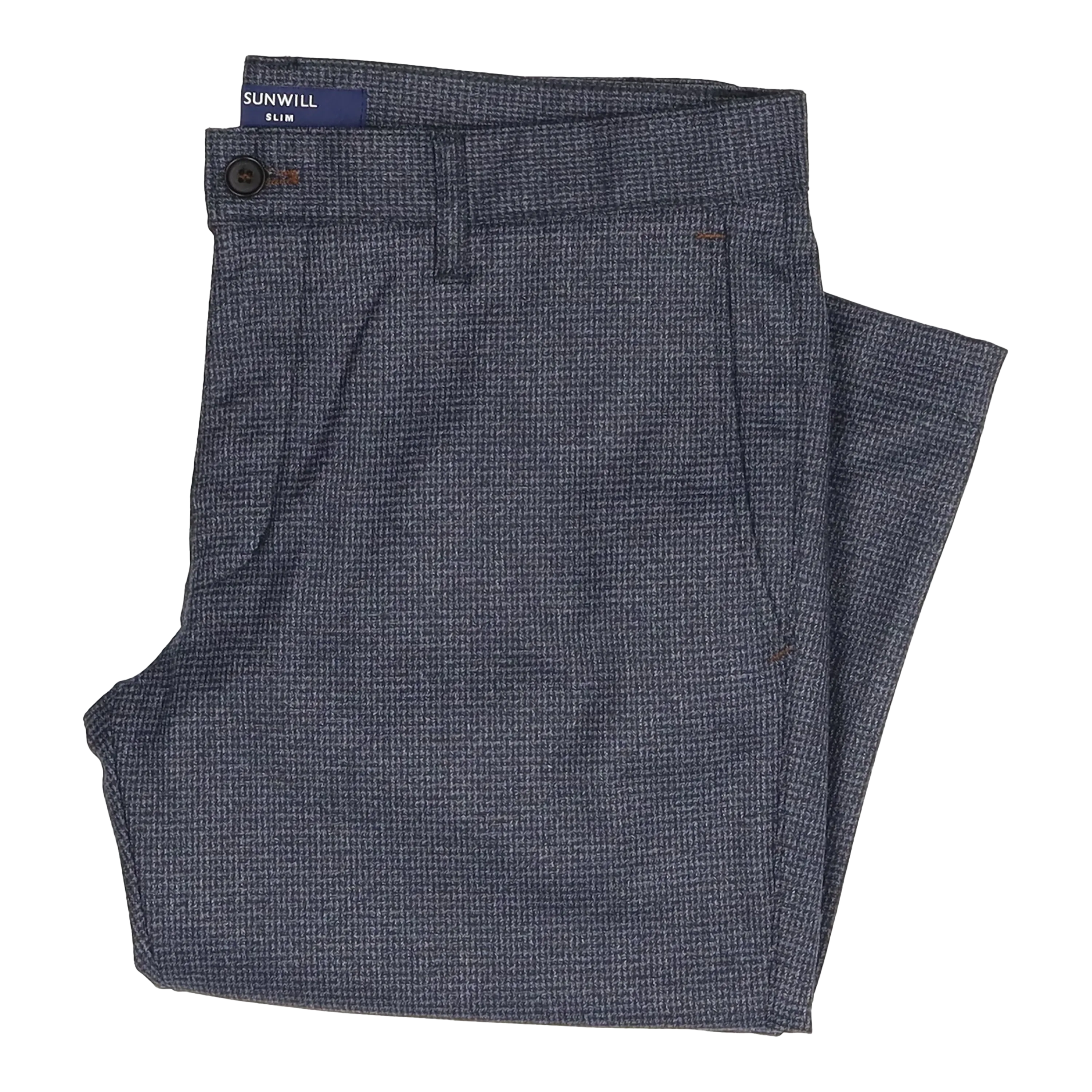 Sunwill Slim Fit Stretch Check Trousers