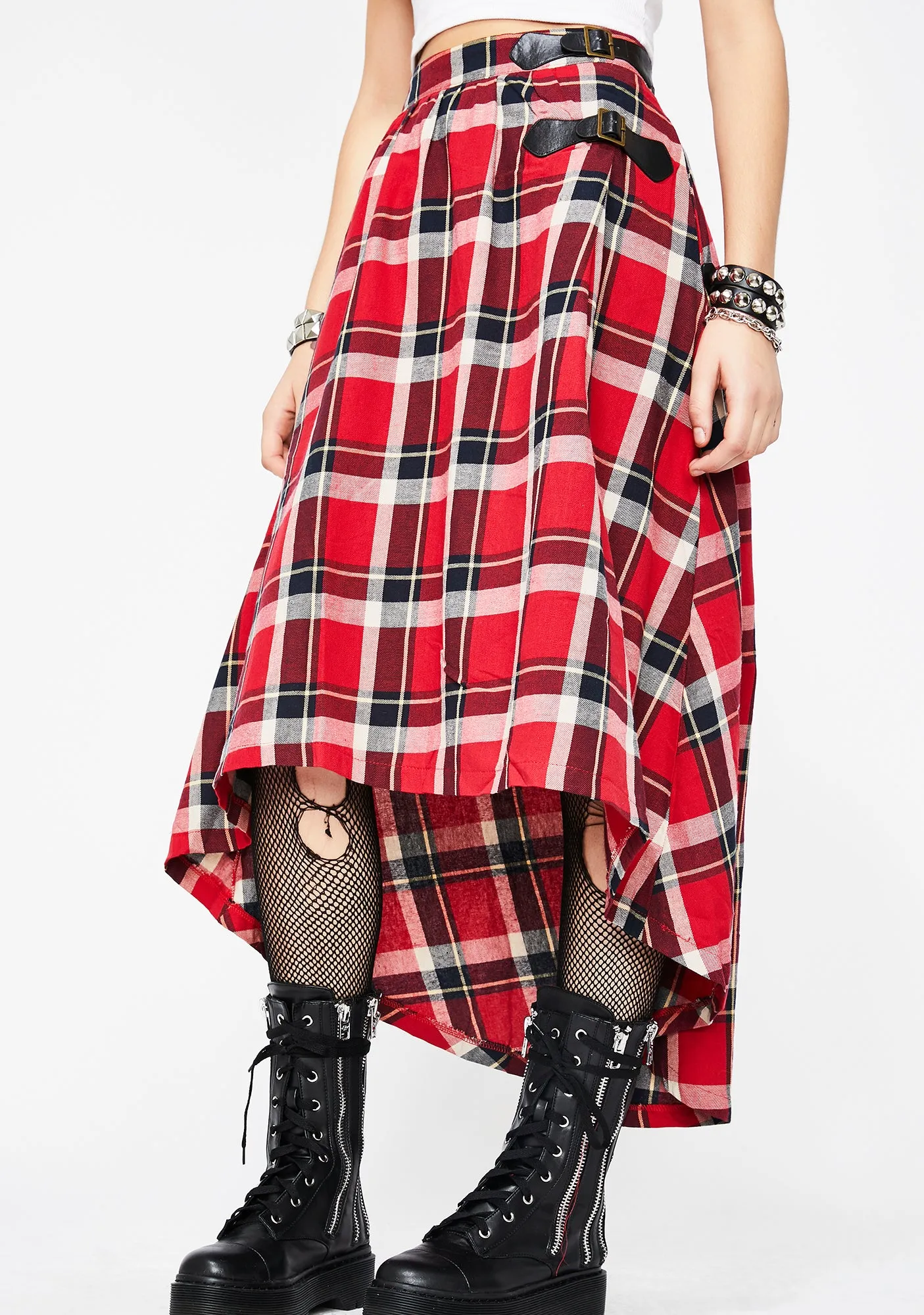 Tardy Thotty Plaid Skirt-