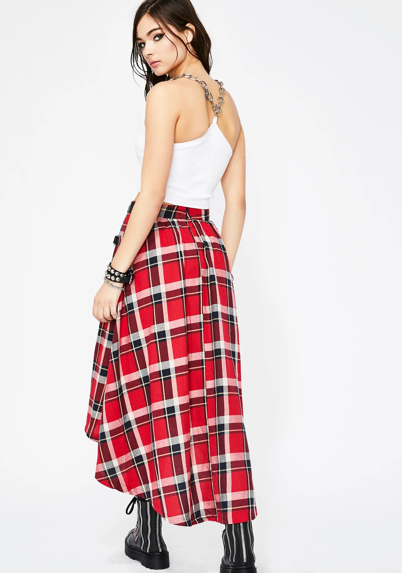 Tardy Thotty Plaid Skirt-