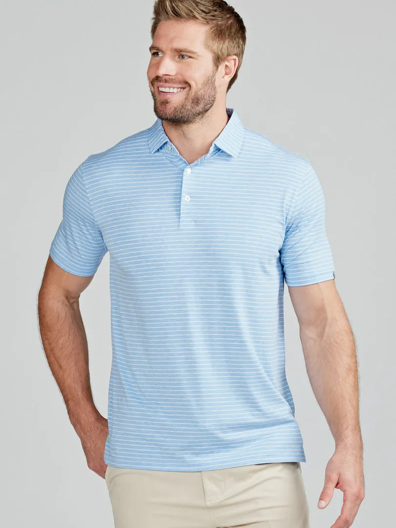 Tasc Performance Cloud Polo Brookline Stripe