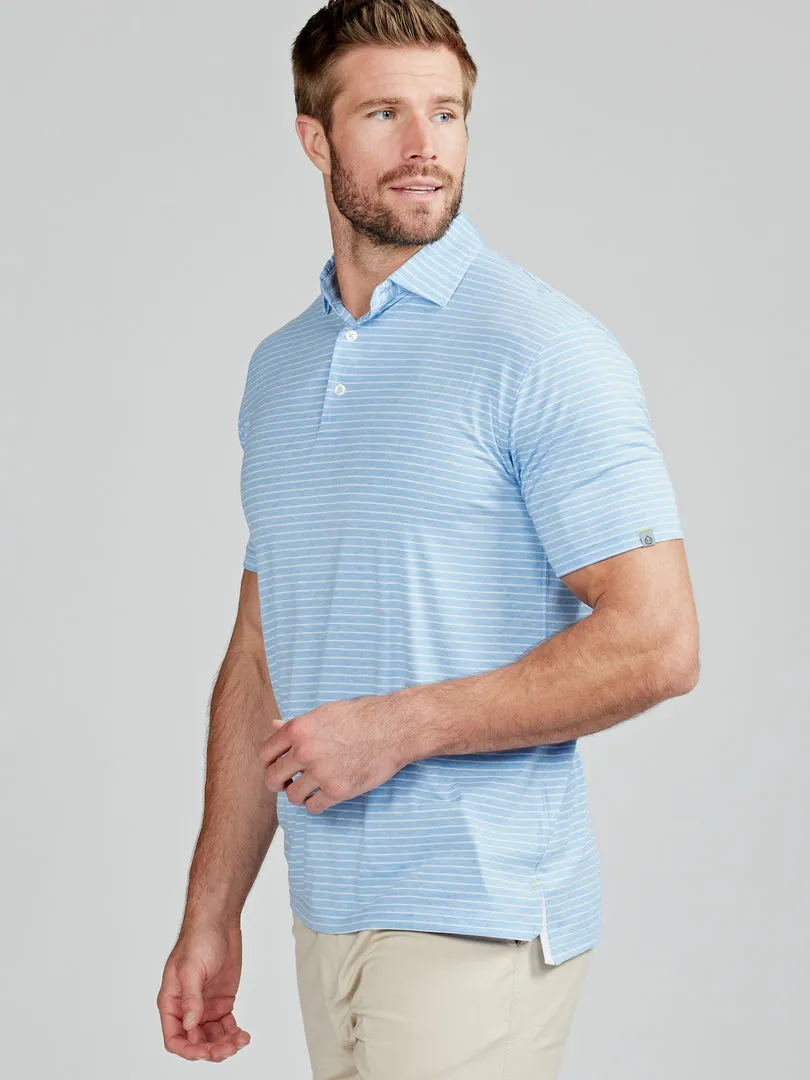 Tasc Performance Cloud Polo Brookline Stripe