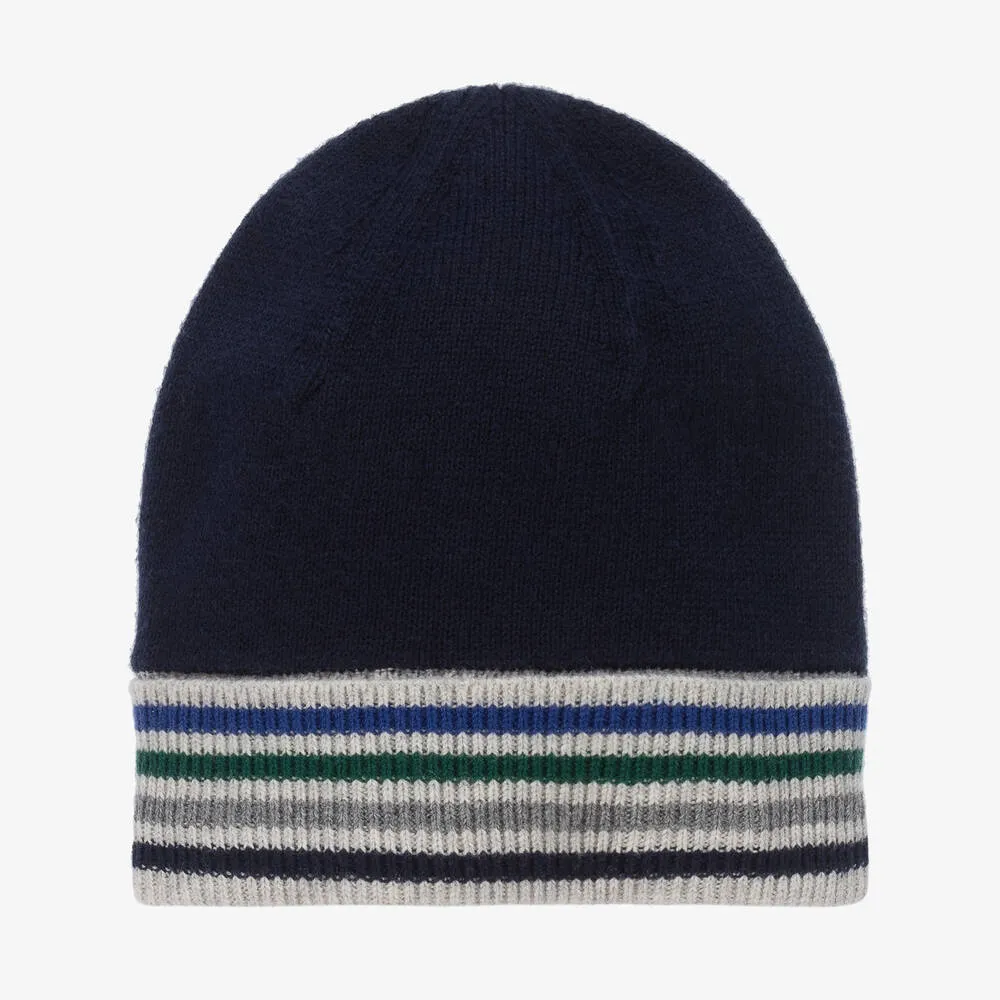 Teen Boys Blue & Green Hat Set