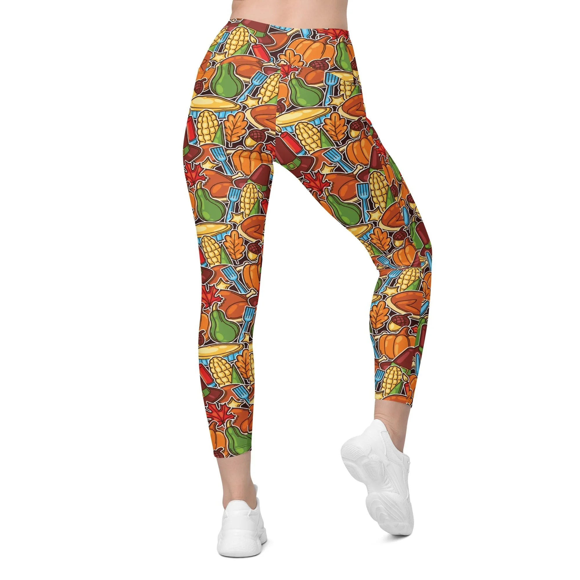 Thanksgiving Celebration Leggings With Pockets