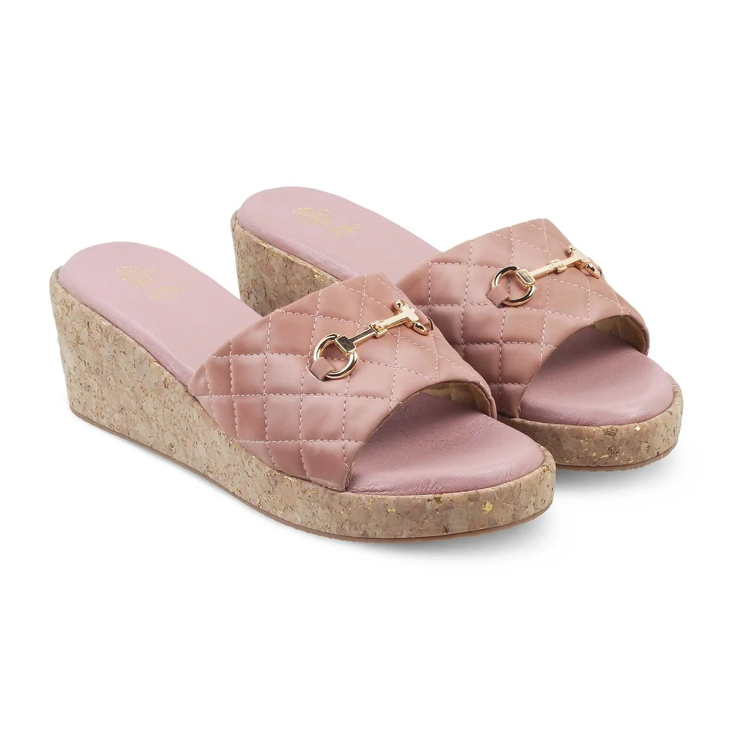 The Ela Pink Women's Casual Wedge Sandals Tresmode