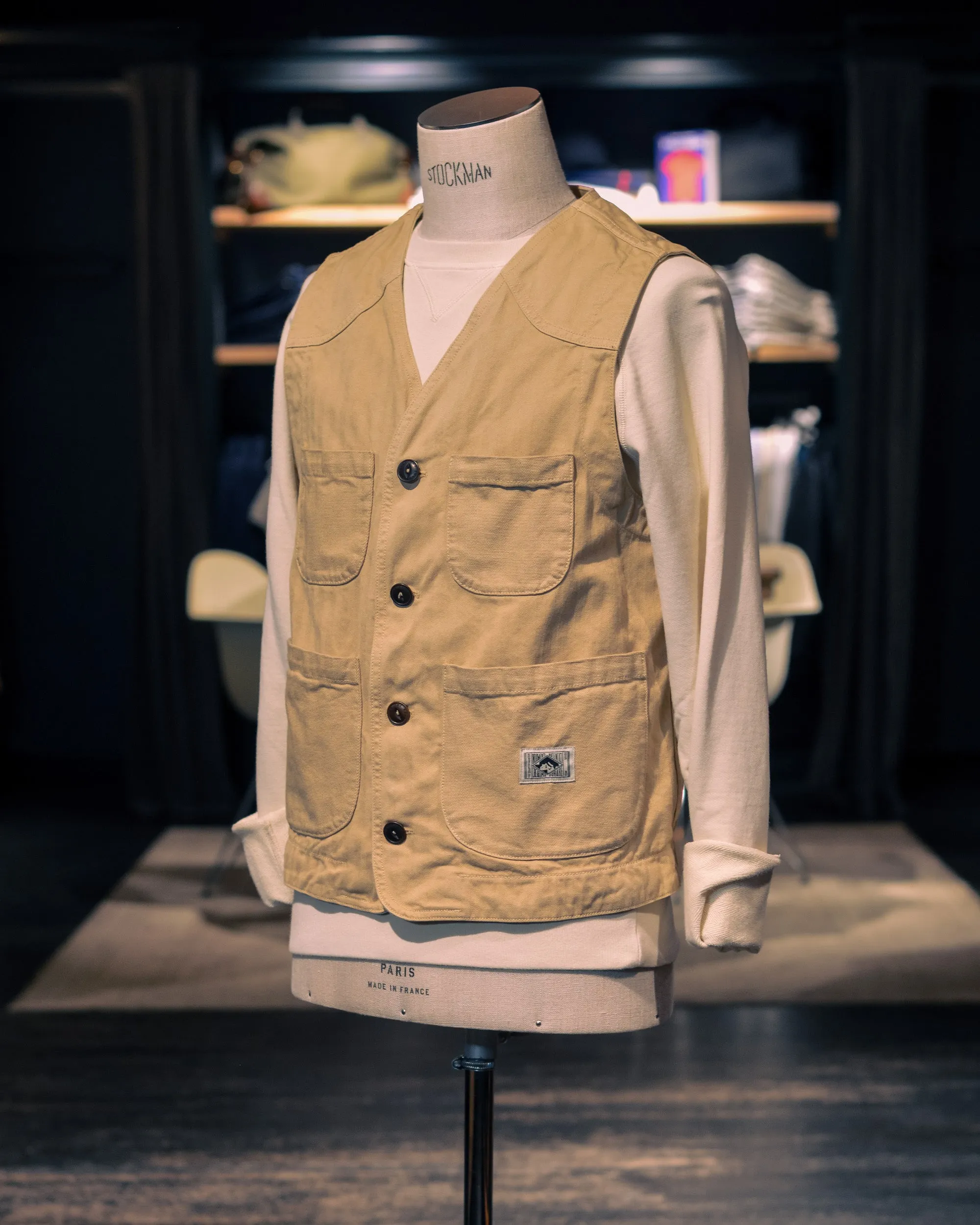 The Quartermaster Fisherman Vest HBT Khaki